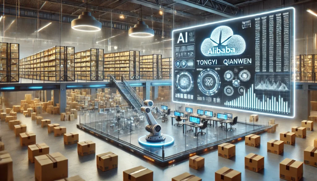 场景渲染图：阿里云AI赋能智能仓储、金融、电商直播等多个行业场景