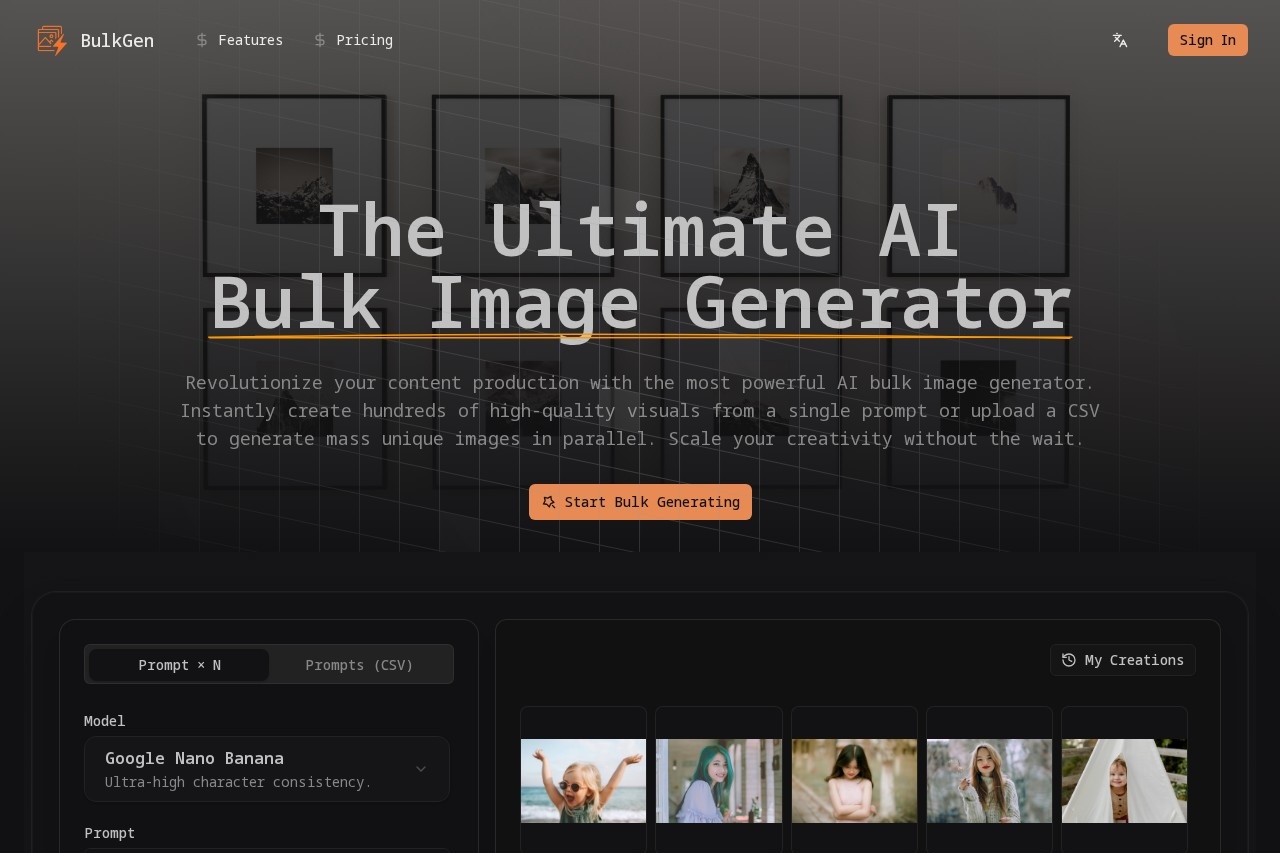 Bulk Image Generator